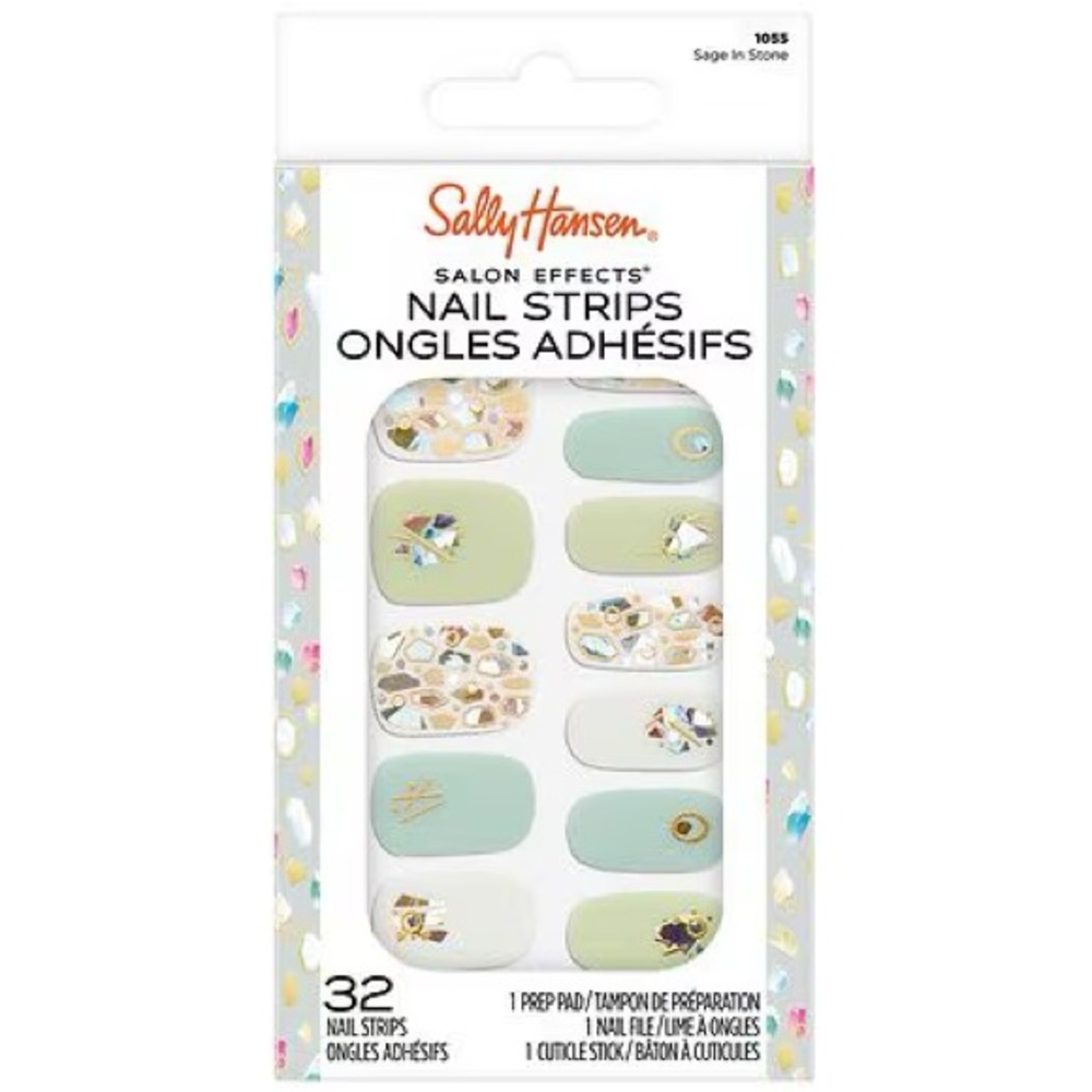 Sally Hansen Nail Strips - Sage in Stone - New in Box
